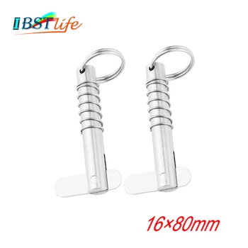 

2 PCS M16*80mm Marine grade stainless steel 316 Boat Quick Release Pin Marine Hardware Deck Hinge Replacement Accessories