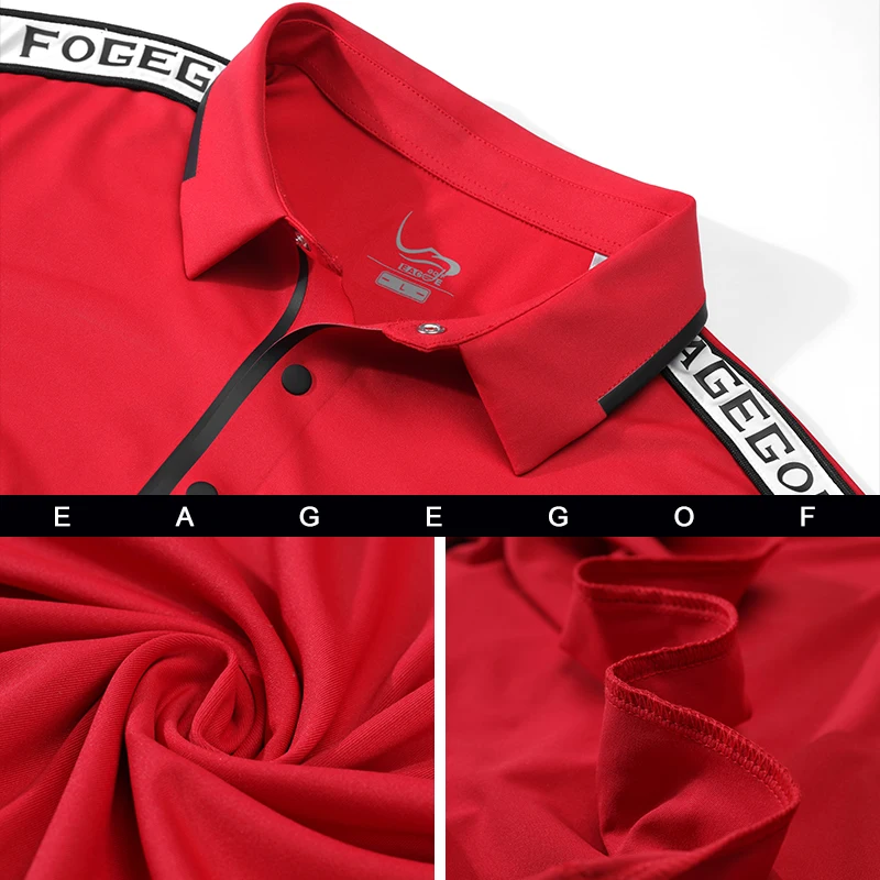 Летняя новая EAGEGOF рубашка для гольфа мужская быстросохнущая толстовка с коротким рукавом модная мужская тренировочная одежда для гольфа