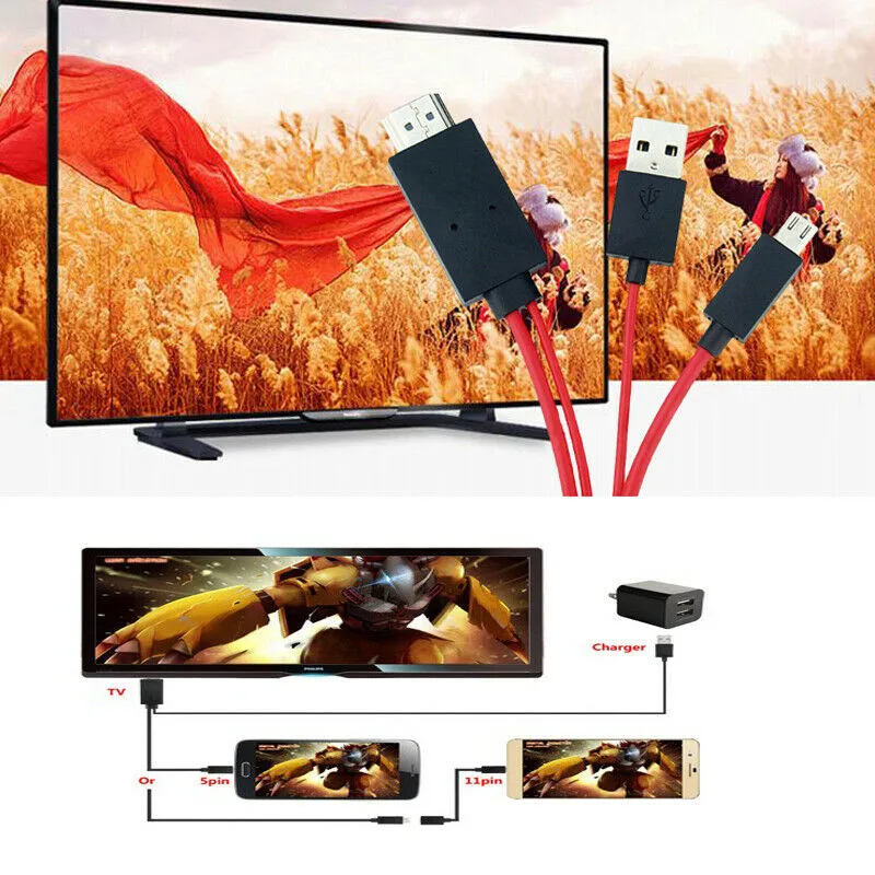 MHL Micro USB к HDMI 1080P HD ТВ кабель для передачи данных адаптер для Android телефонов samsung