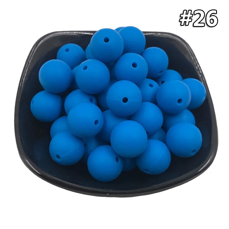 20Pcs Beads 26 20 шт. 9 мм Силиконовые Круглые Бусины Пищевой класс Детские Прорезыватели для зубов круглые продукты жевательные соски цепи бусы-клипсы Детские трофеи игрушки - Цвет: 20Pcs Beads 26