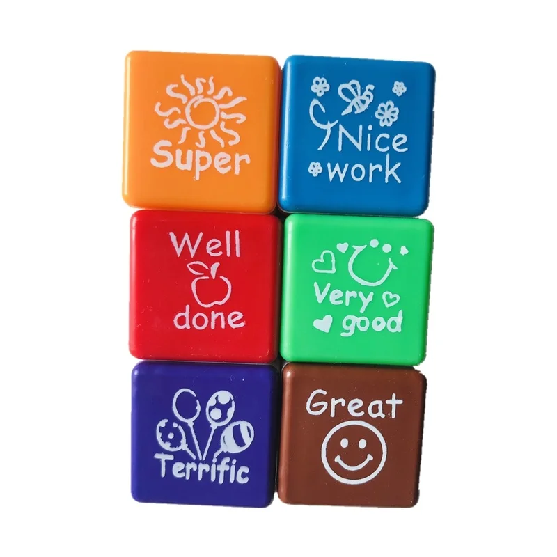 6 шт./компл. учителя штамп мотивация школа хвалю наградные марки наклейка сделай