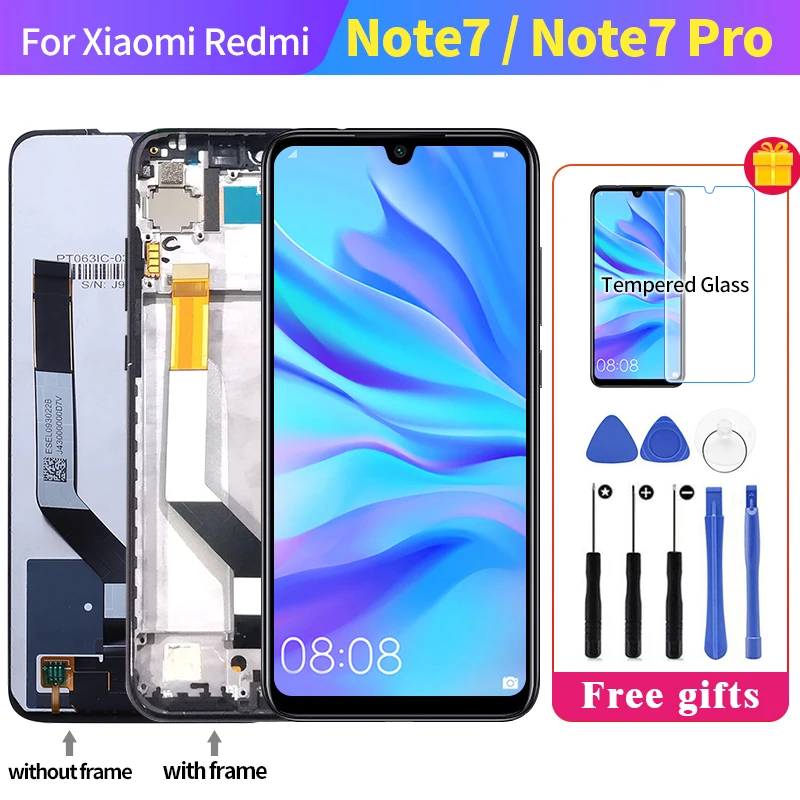 100% протестированный ЖК экран для Xiaomi Redmi Note 7 Pro сенсорный дигитайзер Snapdragon 660 в
