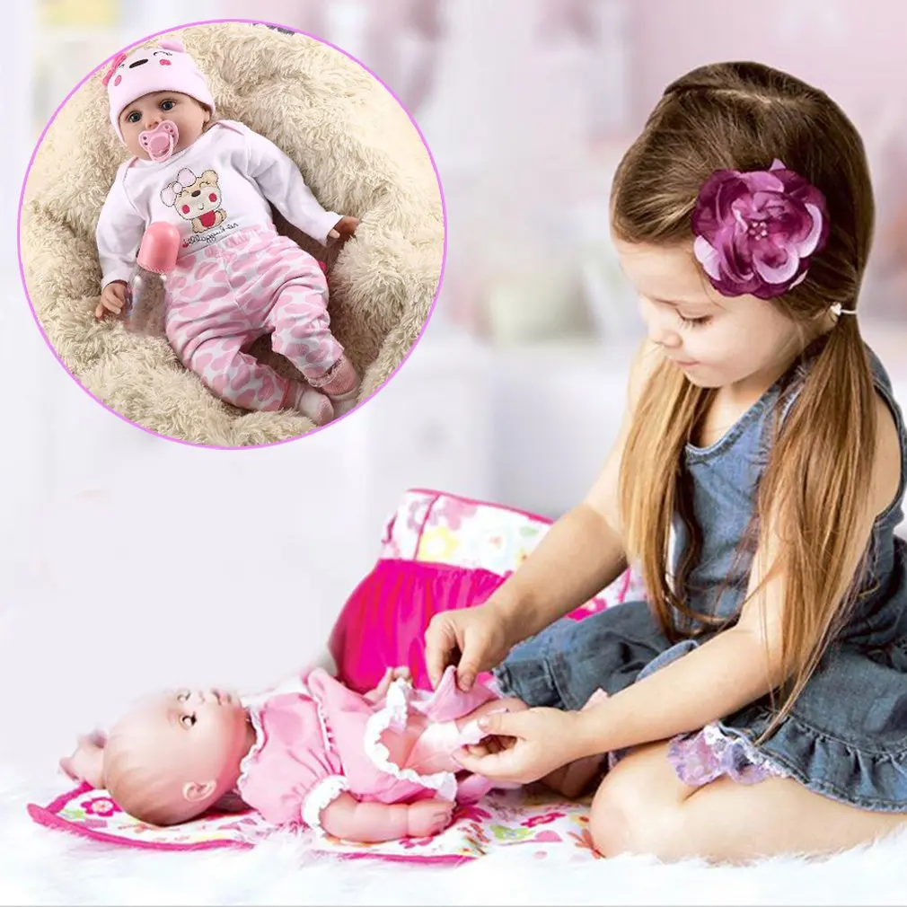 55 см мягкие виниловые куклы Reborn Baby, ручная работа, дизайн, ткань, тело, силикон, реалистичные, живые, куклы, игрушки для детей, рождественские, для девочек