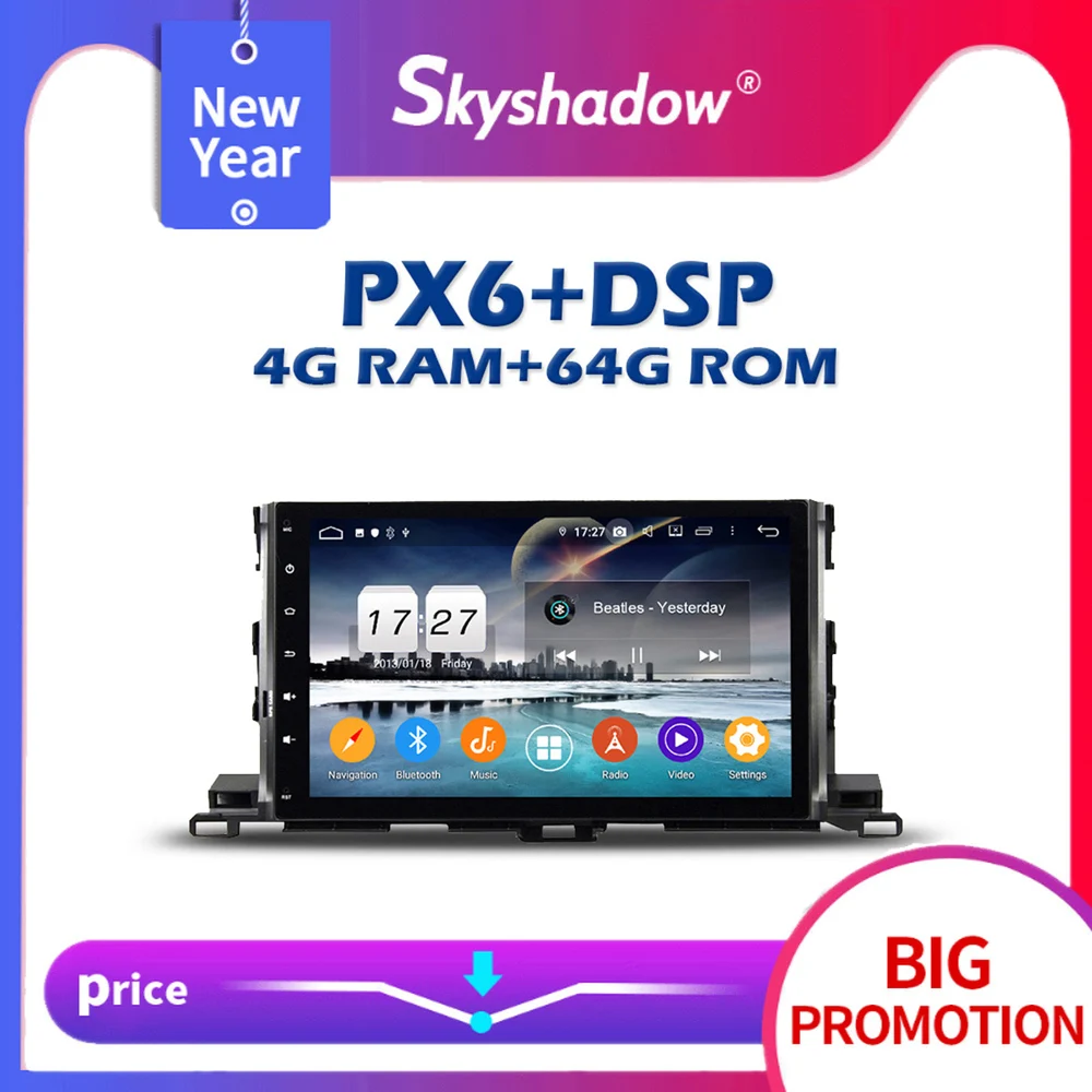 Автомобильный DVD плеер PX6 DSP IPS Android 10 0 4 Гб + 64 Wifi Bluetooth 5 RDS автомобильное радио GPS