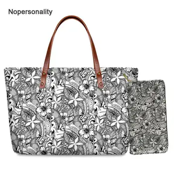 

Nopersonality Floral Style Women Handbag Sets Luxury Polynesian Tote Bags for Ladies Large Capacity Female Top-handle Bags