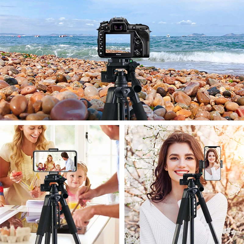 Tripé da Câmera para o Telefone com Bolsa de Transporte Fotografia Telefone Móvel Bluetooth Remoto Vídeo Dslr Canon 180cm - Image 4