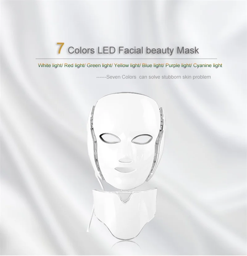 Светодиодный маска Belleza для лица красота омоложение кожи Фотон Маска светодиодный маска для лица терапия против морщин, акне подтягивающий уход за кожей
