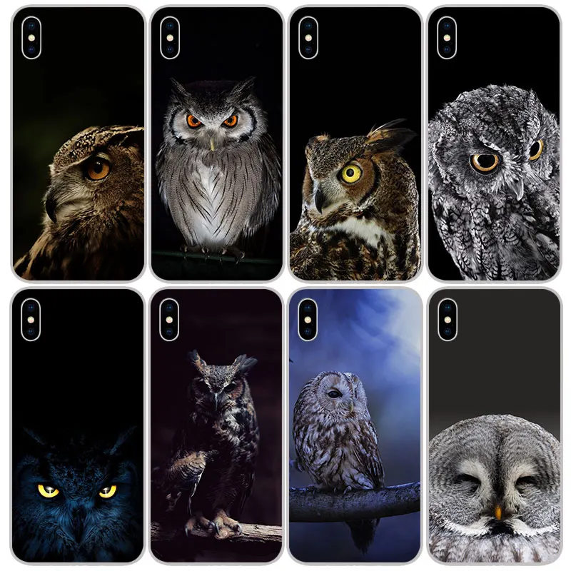 Силиконовые мягкие чехлы с рисунком совы для iPhone 11 Pro XS Max X XR 8 7 6S Plus 5s SE 4S