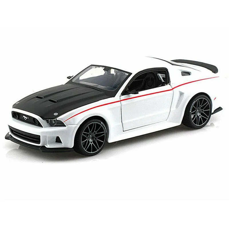 

1:24 2014 Ford Mustang Street Racer Special Edition Metal Luxury Vehicle Diecast Pull Back Cars Model Toy Collection Xmas Gift