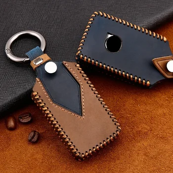 

Genuine Leather Handmade Car Key Cover key Case For VOLVO S90 V90 XC90 XC60 XC40 Key Case Cover