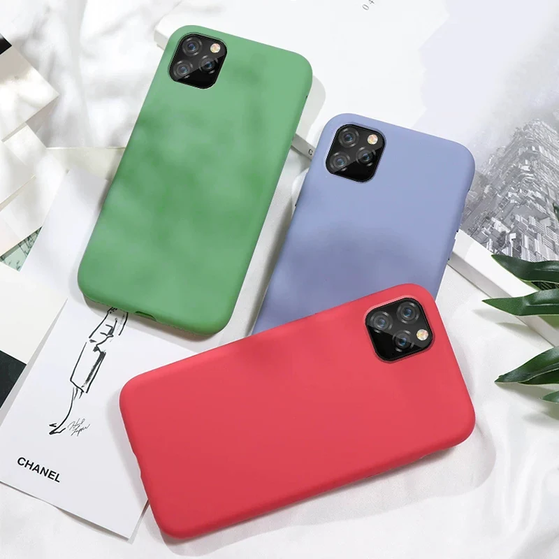 

Soft Case For iPhone 7 8 6 6S Plus 11 Pro Max Case Original Official Liquid Soft Coque For iPhone X XR XS Max 11pro Cover Etui