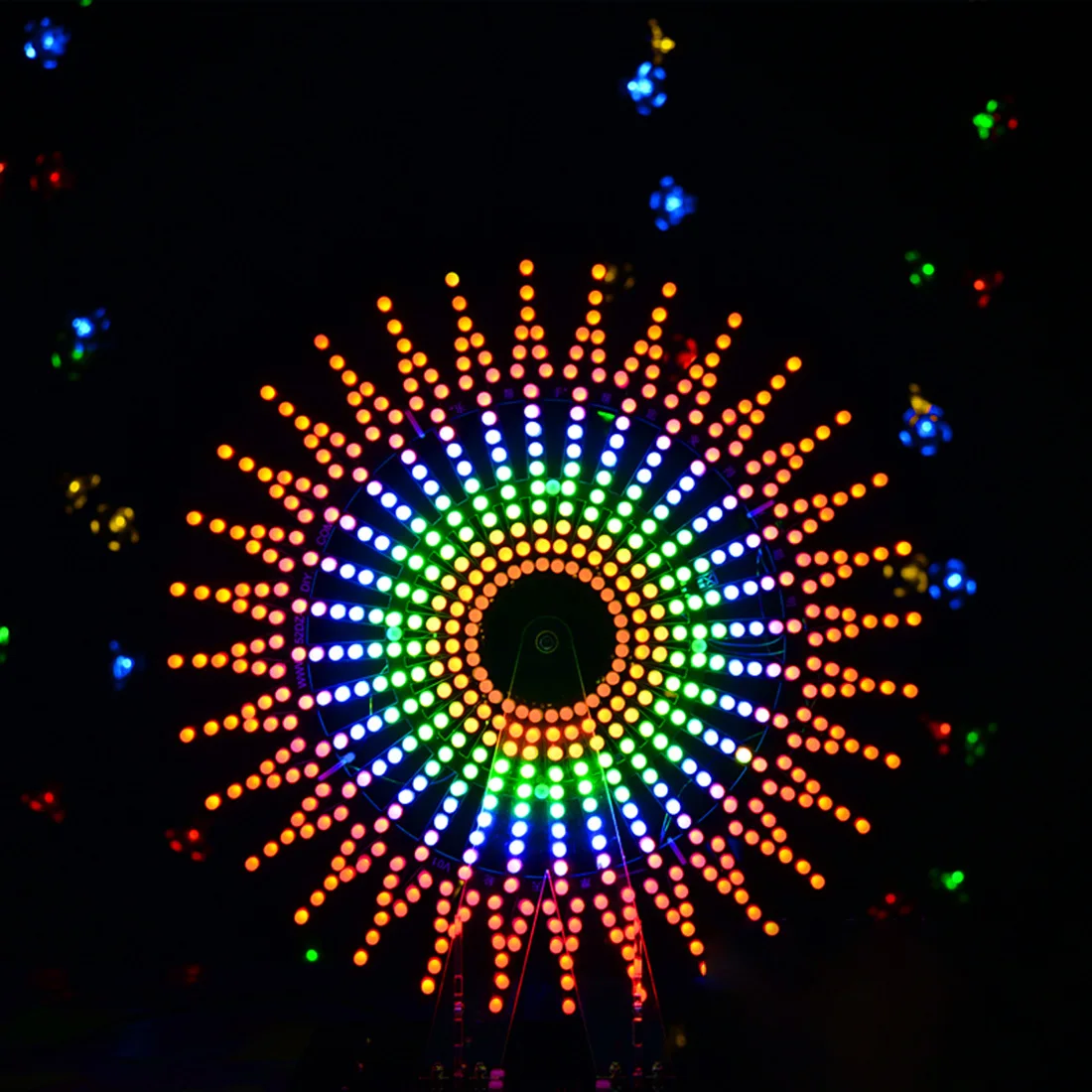 DIY колесо обозрения модель светодиодный светильник комплект дистанционного управления музыкальный спектр электронный комплект 51 одночиповый светодиодный комплект с bluetooth-динамиком