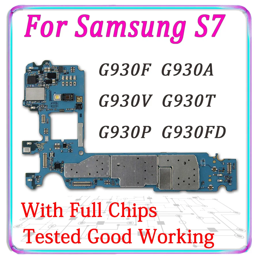 Оригинальная материнская плата для samsung Galaxy S7 G930F G930A G930P G930T G930V G930FD логическая плата Европейская версия тестовая хорошая пластина