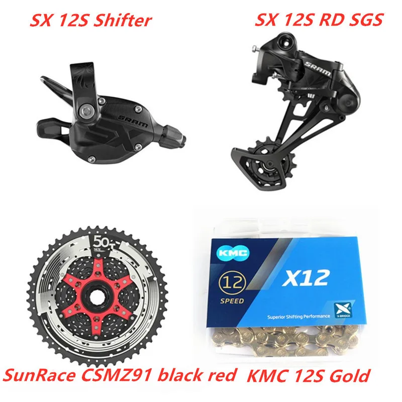 SRAM SX EAGLE 1x12 скорость 11-50T Groupset триггерный механизм переключения передач SX цепь/цепь kmc с NX EAGLE/sunracing CSMZ91X кассеты - Цвет: 7