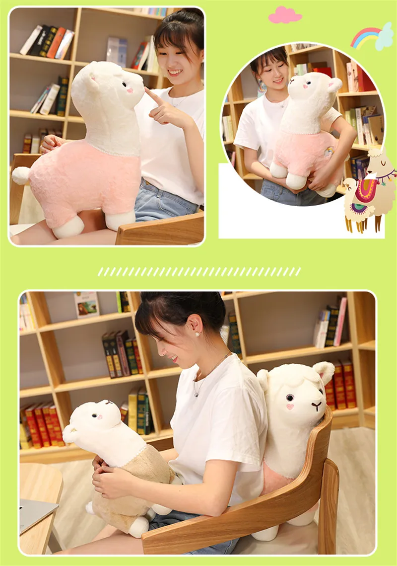 45 см горячая Распродажа мягкие kawaii японские apaca Овцы милые плюшевые куклы улыбка Альпака лама мягкие игрушки подарки на день рождения для детей подарок