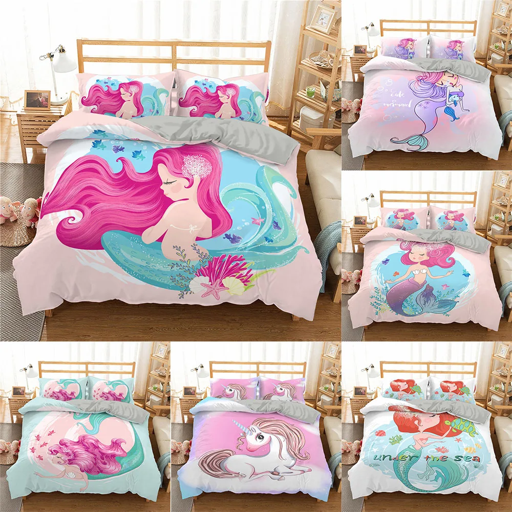 kids mermaid bedding