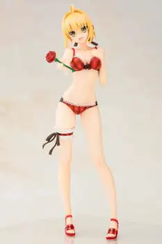 

18cm Fate Stay Night Saber Artoria Pendragon Anime Girl Figure Sexy Bikini Action Figure Adult Swimsuit Figurine Sexy Hot Toys