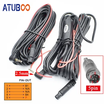 

5pin 2.5mm jack interface extension Cable For car 5.5/9M RCA Video Rear View Camera Male Wire Line,DVR Camera Cable