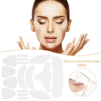 

16PCS/Set Reusable Silicone Anti-wrinkle Face Forehead Sticker Cheek Chin Sticker Facial Patches Wrinkle Remover Strips