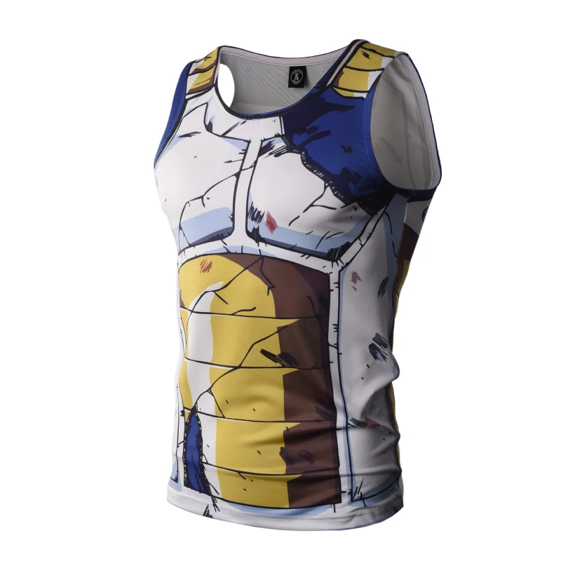 Новые Мультяшные мужские футболки Dragon Ball Z, Приталенная футболка Kakarotto Burdock Vegeta Piccolo, летние топы на бретелях в стиле аниме DragonBall