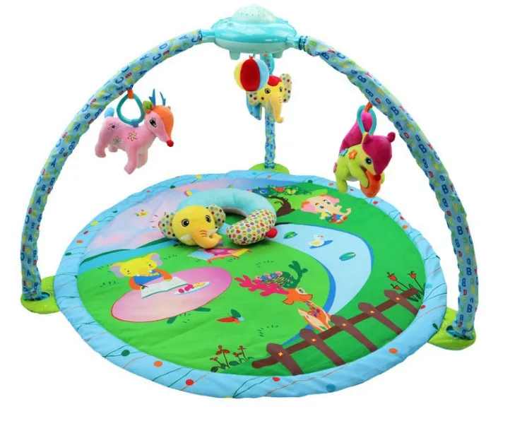 

Berger Infant Fitness Rack Baby Creeping Mat Rotating Star Projection Music Game Blanket 1.5
