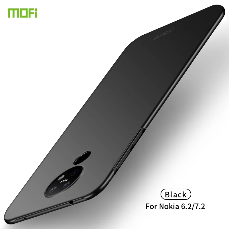 MOFI для Nokia 6,2/7,2 Чехол Жесткий ПК пластик ультра тонкий чехол для телефона для Nokia6.2 Nokia7.2 крышка защитный экран - Цвет: Black