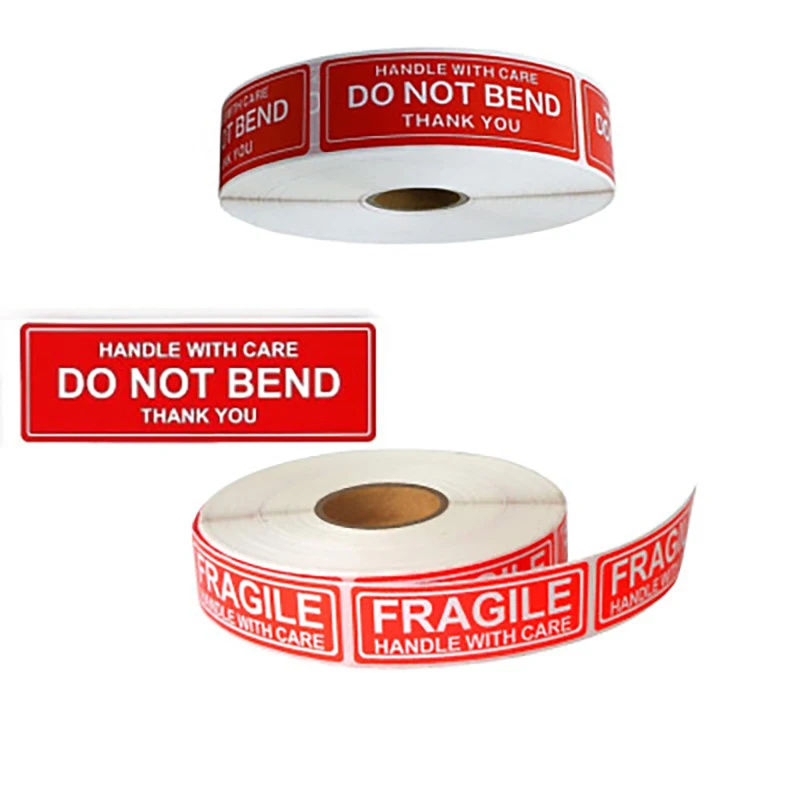 300 1x3 Glass Shipping Sticker Fragile Warning Labels for Packing Boxes
