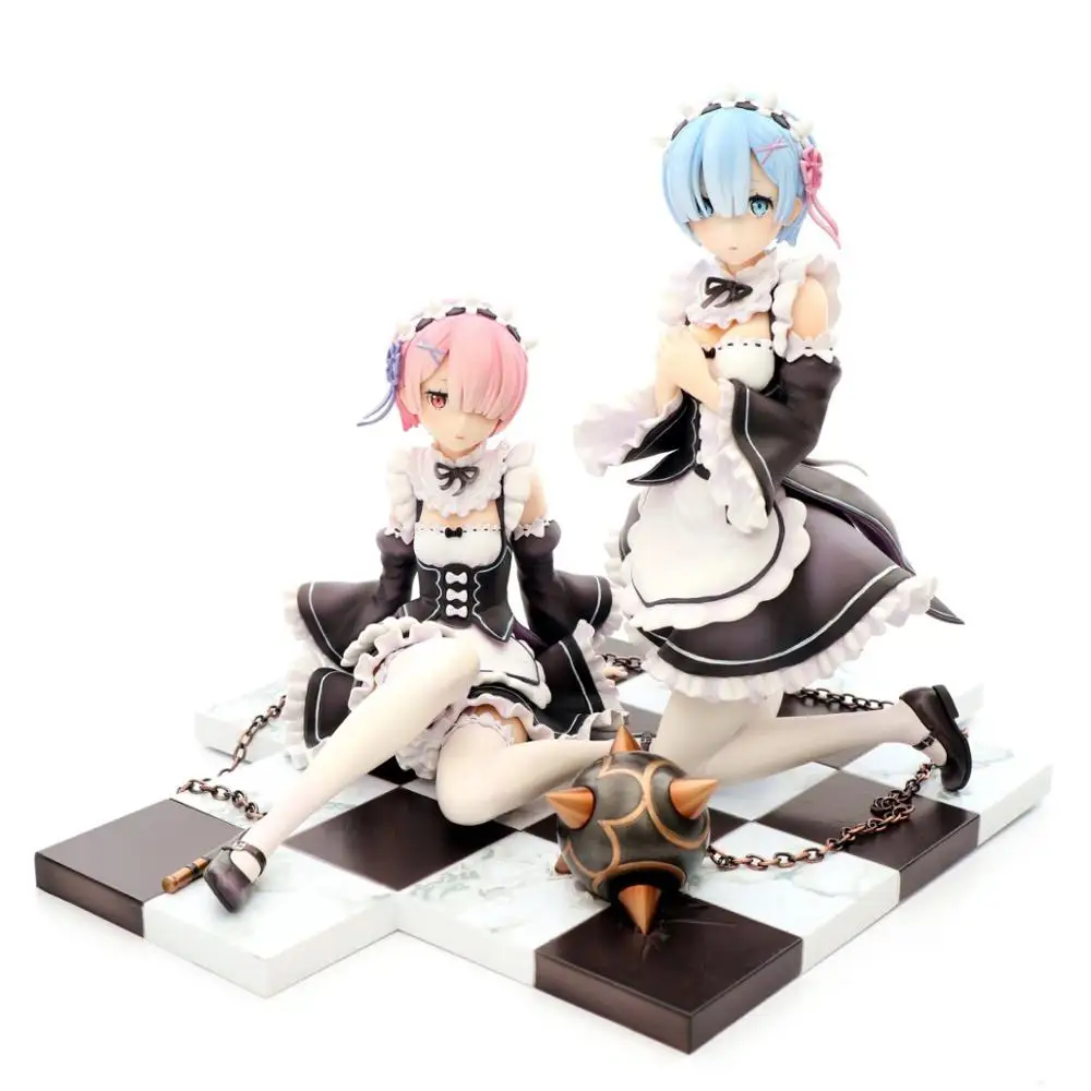 Re: Life другой мир от Zero Rem Ram re zero фигурка японского аниме взрослые Фигурки игрушки Аниме Фигурки игрушки - Цвет: with retail box