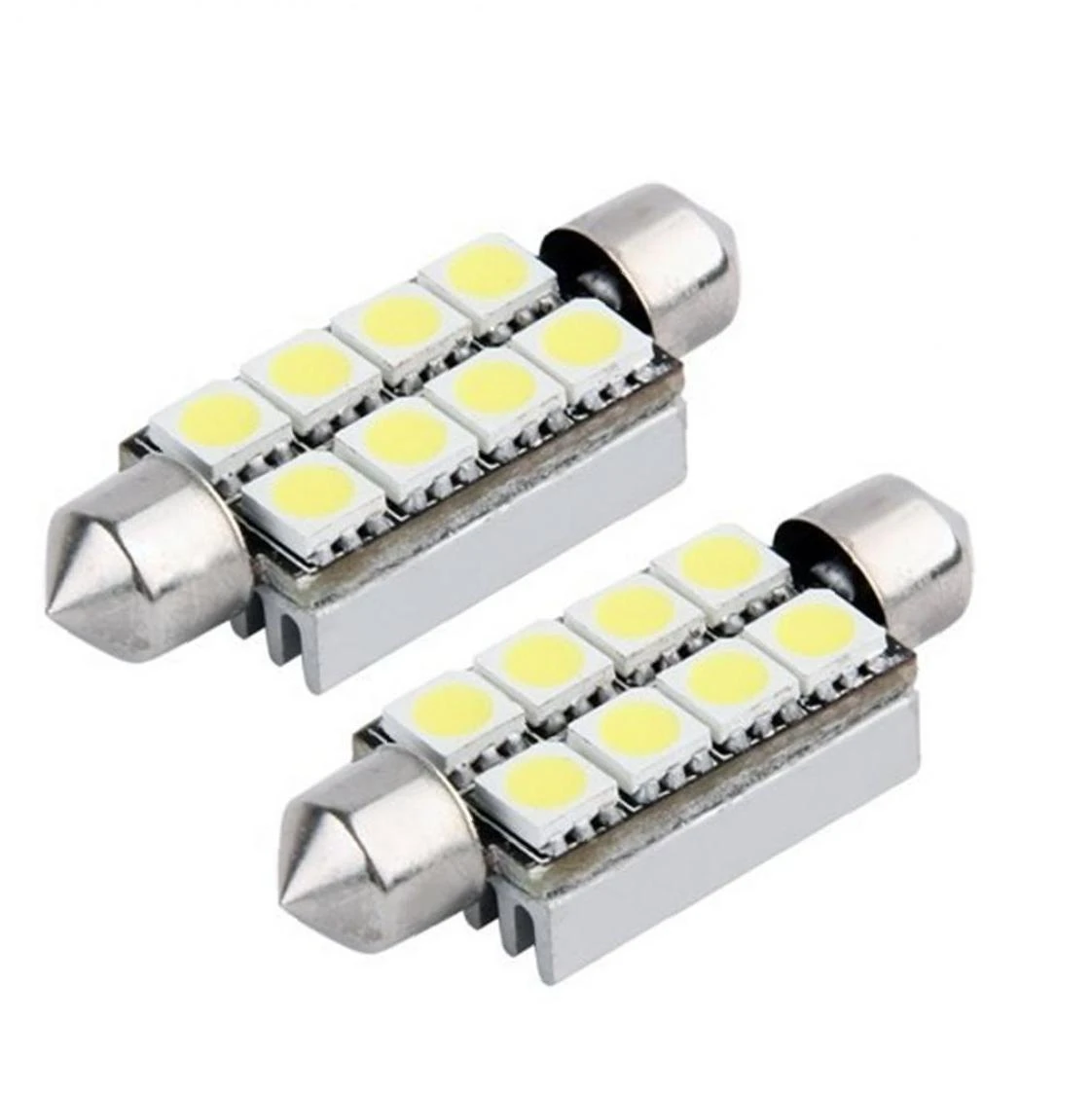 LED Dome Light Bulbs Festoon 42mm 1.65/" 6 Blue Set of 2pcs two pcs 212-2