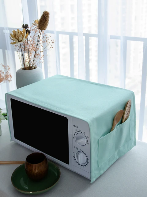 Modern and Simple Solid Color Microwave Oven Cover Cloth Dustproof Cloth  Waterproof Cover Towel