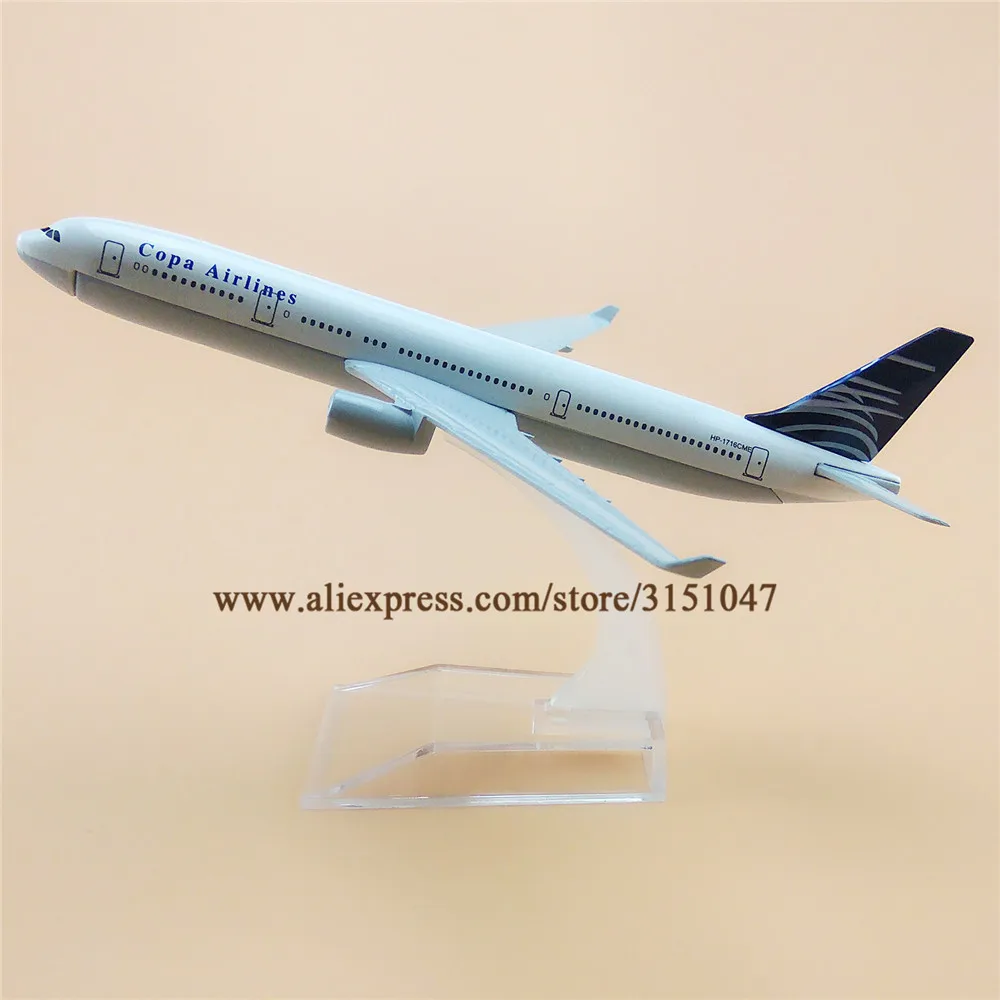 Модель самолета 16 см Air Copa Airlines модель Аэробус 330 A330 из металлического сплава под