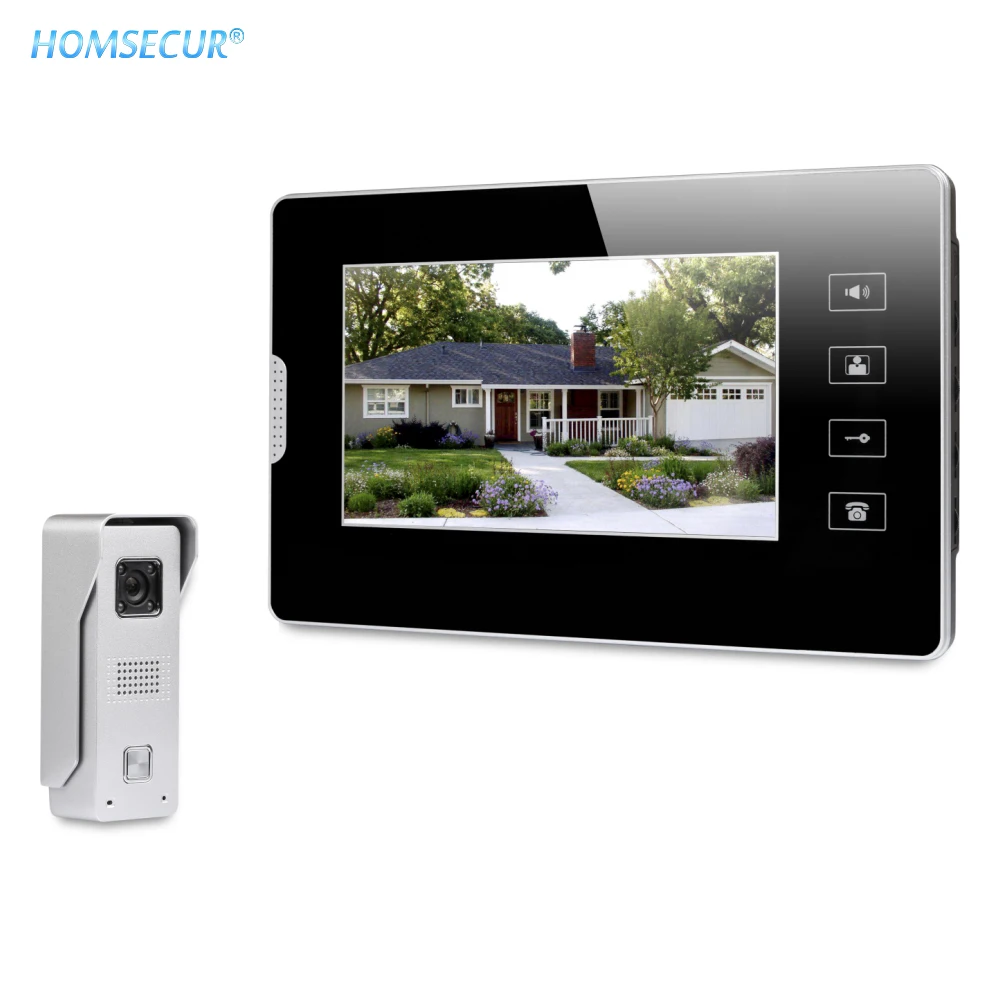 

EU Delivery HOMSECUR 7" Video Door Entry Phone Call System with One Button Unlock for Home Security XC002+XM704