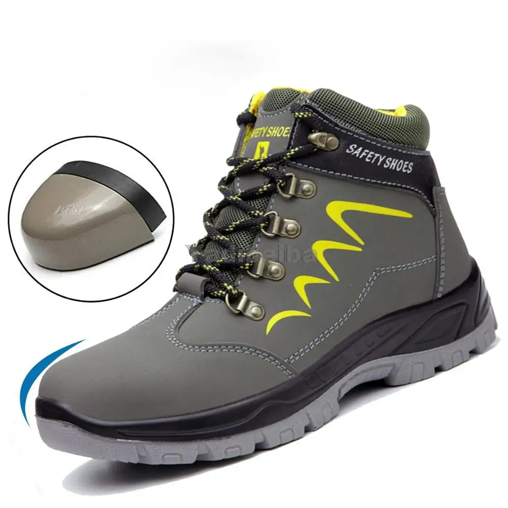 Safety Work Boots For Men Waterproof Security Ankle Shoes Anti-smashing Steel Toe Cap Winter Boots Men Construction Work