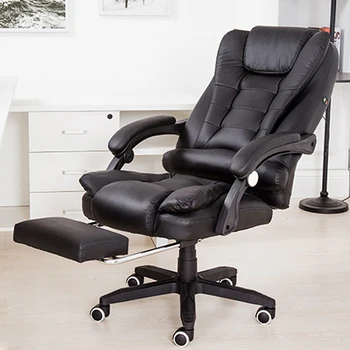 

Office Boss Chair PU Leather Massage Chair With Footrest Computer Armchair 360° Rotatable Lift Chair Moscow Warehouse in stock