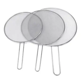 

Stainless Steel Splatter Screen Oil Proofing Lid Spill Proof Frying Pan Cover nice