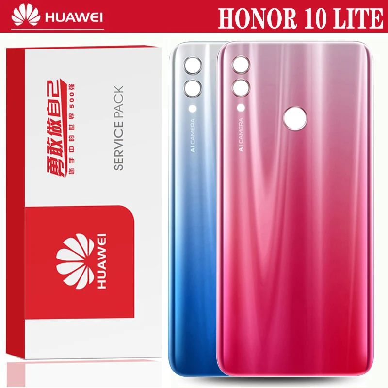 Задняя крышка для Honor 10 Lite задняя батарейного отсека корпуса Huawei Крышка
