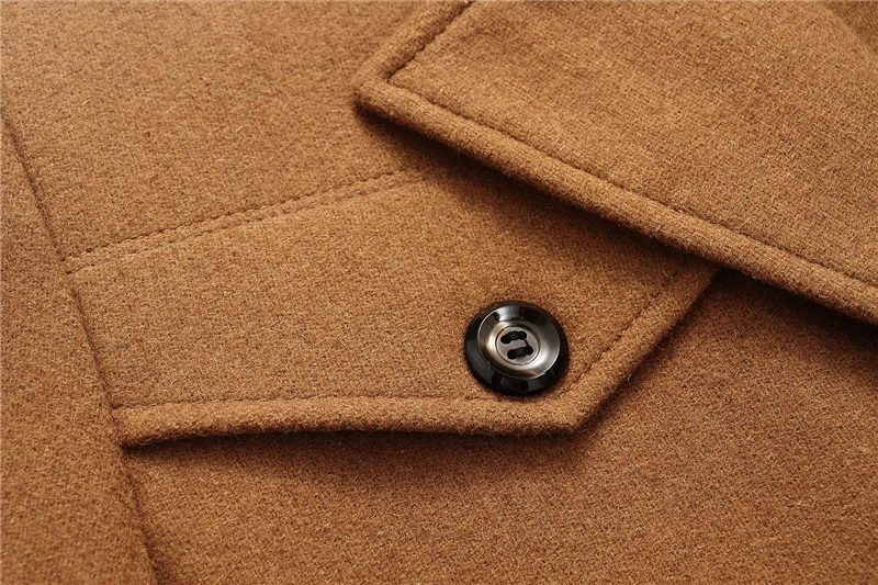 Winter Warm Wool Coat Men Casual Slim Fit Jackets Outerwear Thick Men's Business Woolen Trench Jacket Overcoat Pea Coat 5XL