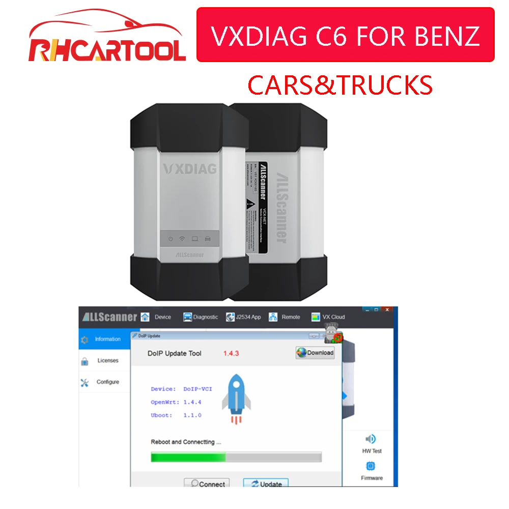 OBD2 VXDIAG C6 диагностический инструмент для Benz мощный, чем Star C4 C5 C6 с HDD для диагностики XENTRY DoIP для Benz сканер