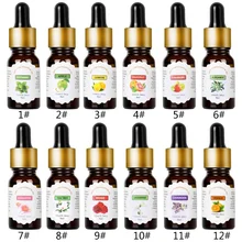 10ML טבעי מים-מסיס פרח פירות חיוני ארומתרפיה שמן אורגני חיוני שמן הקלה מתח גוף טיפוח עור TSLM2(China)