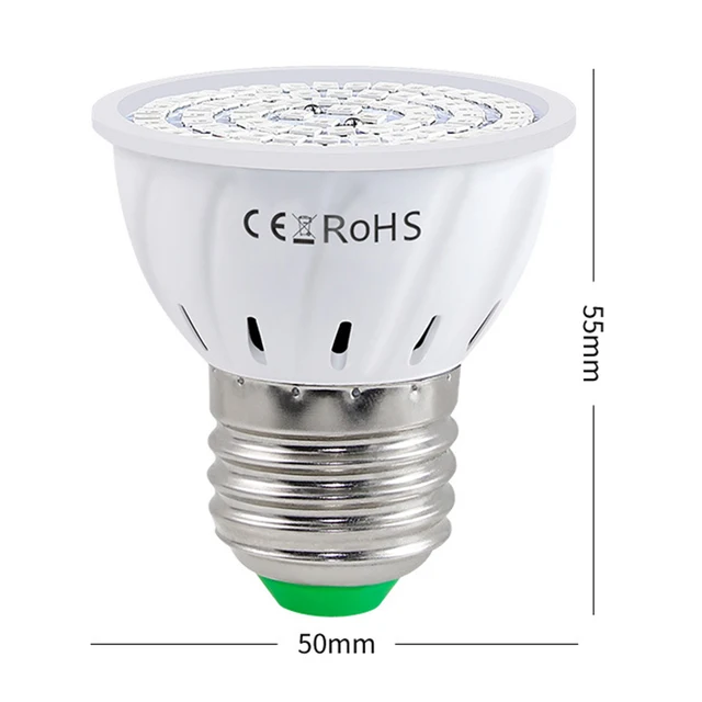 E14/E27 Led Grow Izzerő Beltéri Növényekhez Red És Kék Spektrum -Es Növényi Izzók Palánták Hidroponikus Melenyű Lámpa (220 V) - Image 2
