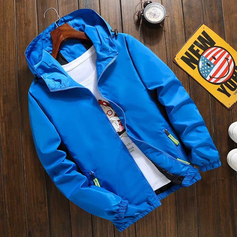 

Men Jackets Autumn Boys Jacket Hooded Outerwear Male Spring Jacket Boy Zipper Jackets M L XL XXL 3XL 4XL