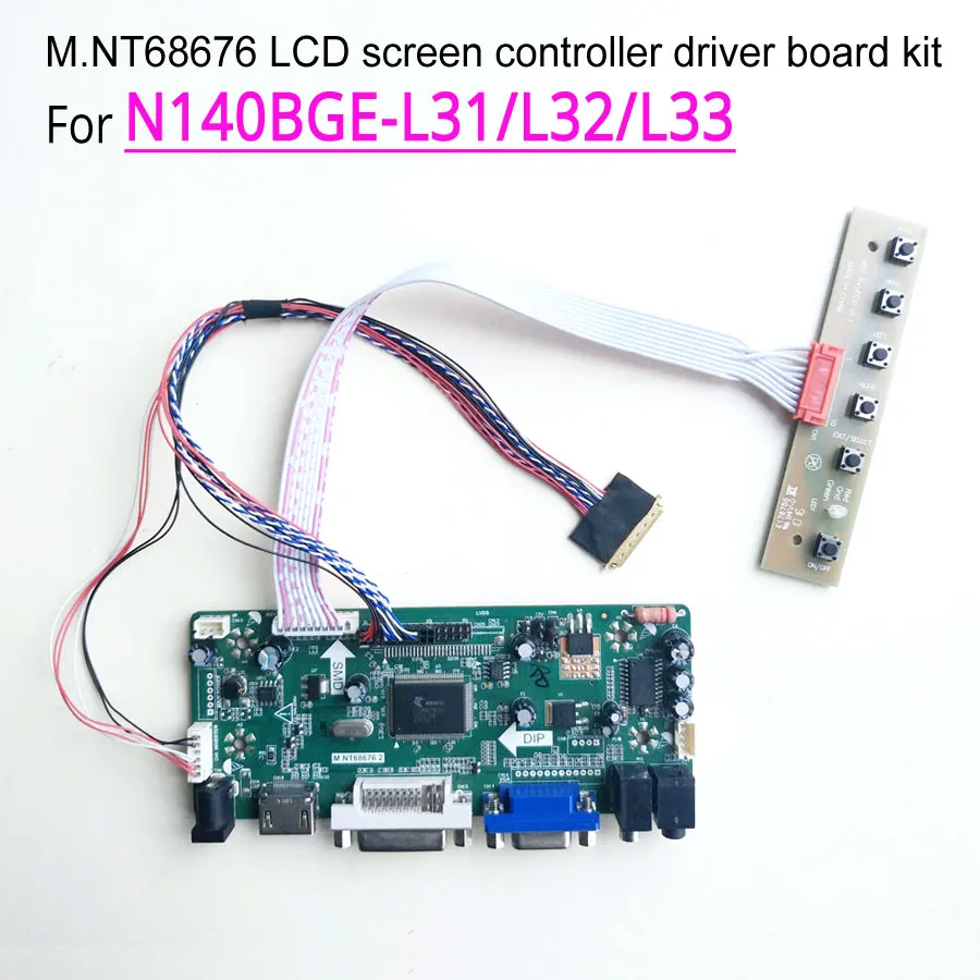 LCD Controller Board Driver kit for LTN140AT20 HDMI VGA M.NT68676 DVI