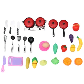 

1 Set of 29pcs Cooking Toys Simulation Kitchen Cookware Toy Cutting Food Toy for Kids Children for Kids Children