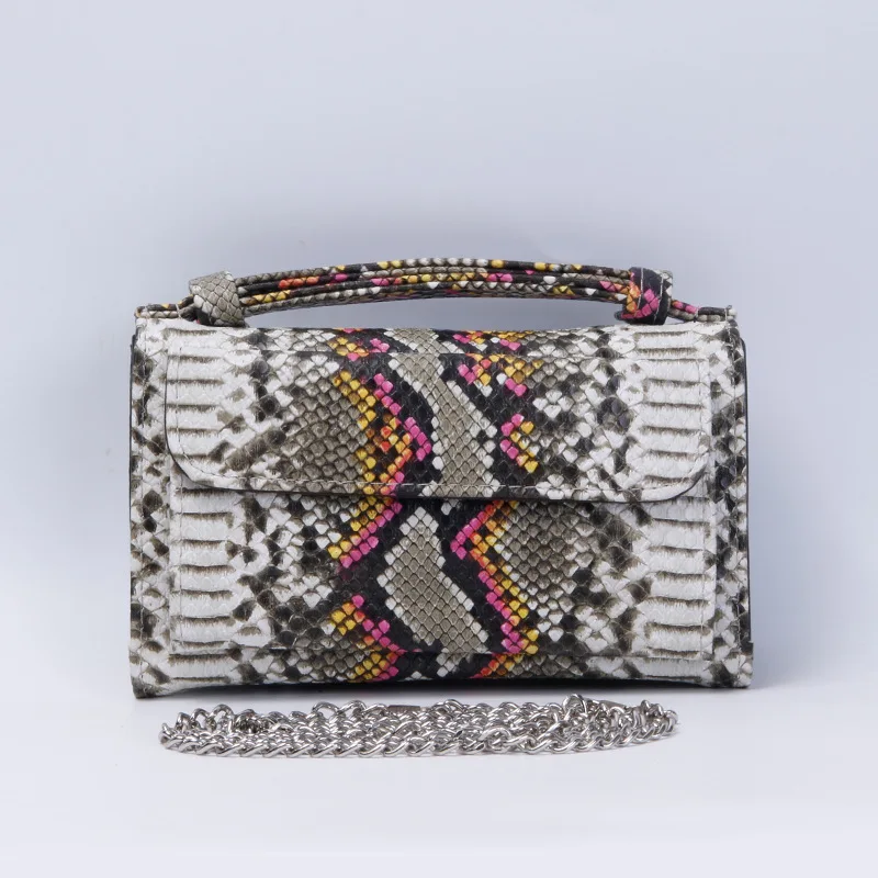 

Women Handbags Colour Serpentine Messenger Shoulder Bags Flap Totes Clutch Multi-function Chain Card Holder Handbag