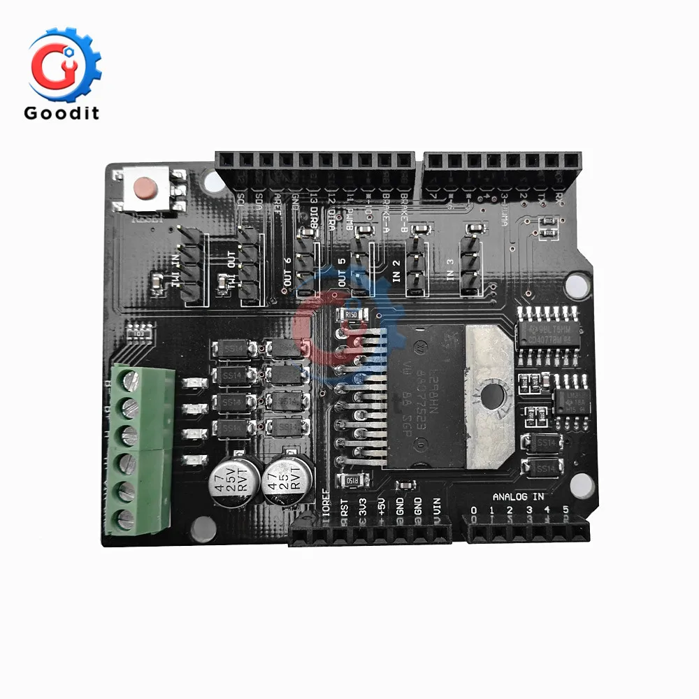 Dual Channel DC Motor Driver Shield Expansion Board L298NH Module Driving Module Replace L298P L298 For Arduino R3 MEGA2560 dc motor driver