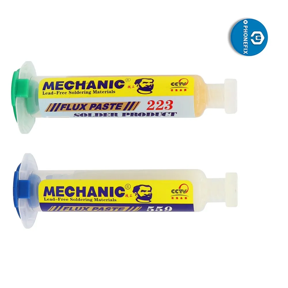 2pcs 223 and 559 Механик CMOV-223/559 флюс паяльной пасты 10CC Бессвинцовая паяльная паста для PCB SMD реболлинга пайки Ремонт сварочных флюсов - Цвет: 2pcs 223 and 559