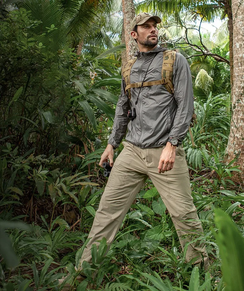 Men's Lightweight Tactical Pants Breathable Summer Casual Army Military Long Trousers Male Waterproof Hiking Trekking Cargo Pant