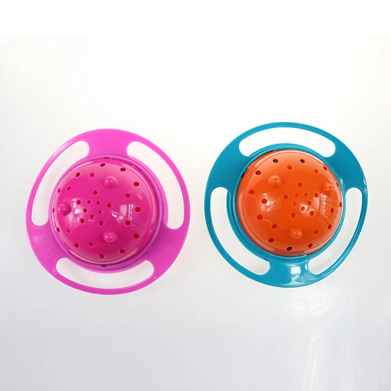 Gyro Bowl Design Children Rotary Balance Novelty Gyro Spill-Proof Solid Feeding silicone plates Dishes baby products feeding