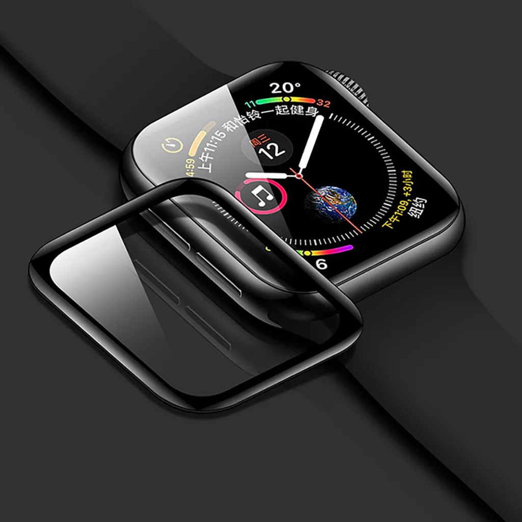 3 шт закаленное стекло для Apple iWatch 5 Series Watch 40 мм/44 мм устойчивая к царапинам Защитная пленка для экрана