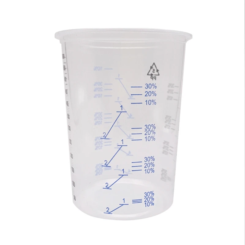 1pc Plastic Paint Mixing Cups 385ml 750ml Paint Mixing Calibrated Cup For  Accurate Mixing Of Paint And Liquids